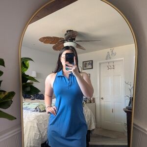 *MOVING SALE* GAP Blue Sleeveless Halter Sheath Dress